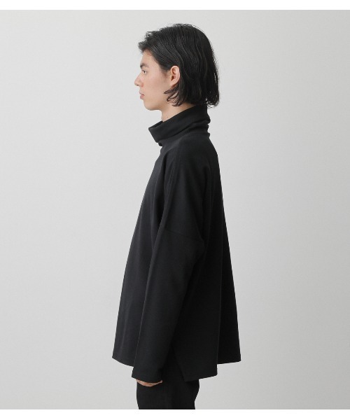 AZUL by moussy(アズールバイマウジー)の「TURTLENECK LONG TEE/タートルネックロングT(Tシャツ/カットソー・メンズ・ブラック/オフホワイト・MEDIUM/LARGE)」の19枚目の写真