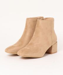 koe | シンプルアンクルスクエアショートブーツ*(ブーツ)