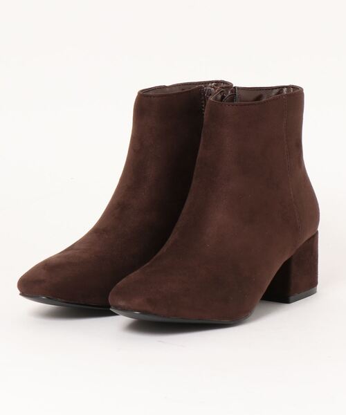 koe(コエ)の「シンプルアンクルスクエアショートブーツ*(ブーツ・レディース・ブラウン/ブラック/ベージュ・L/S/M)」の3枚目の写真