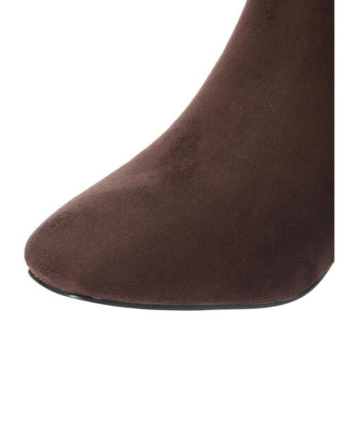 koe(コエ)の「シンプルアンクルスクエアショートブーツ*(ブーツ・レディース・ブラウン/ブラック/ベージュ・L/S/M)」の9枚目の写真