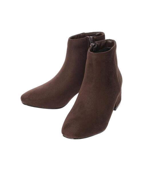 koe(コエ)の「シンプルアンクルスクエアショートブーツ*(ブーツ・レディース・ブラウン/ブラック/ベージュ・L/S/M)」の15枚目の写真