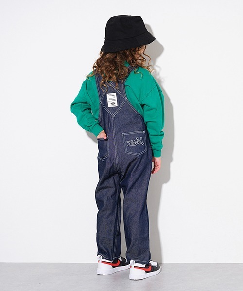 X-girl Stages（エックスガールステージス）の「オーバーオール（サロペット/オーバーオール・キッズ・ブラック/ネイビー・110cm/120cm/130cm/140cm/90cm/100cm）」の5枚目の写真