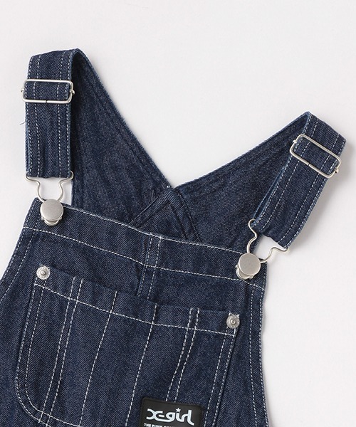 X-girl Stages（エックスガールステージス）の「オーバーオール（サロペット/オーバーオール・キッズ・ブラック/ネイビー・110cm/120cm/130cm/140cm/90cm/100cm）」の12枚目の写真