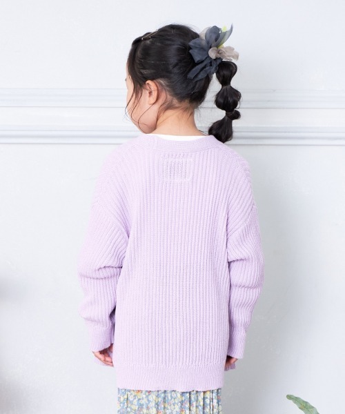 MAKE YOUR DAY（メイクユアデイ）の「スプリングニットカーディガン■80～140cm（カーディガン/ボレロ・キッズ・ラベンダー/ミント/オフホワイト・80/120/110/100/90/140/130）」の12枚目の写真