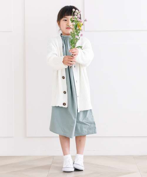 MAKE YOUR DAY（メイクユアデイ）の「スプリングニットカーディガン■80～140cm（カーディガン/ボレロ・キッズ・ラベンダー/ミント/オフホワイト・80/120/110/100/90/140/130）」の6枚目の写真