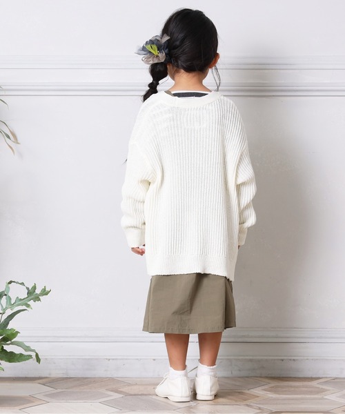 MAKE YOUR DAY（メイクユアデイ）の「スプリングニットカーディガン■80～140cm（カーディガン/ボレロ・キッズ・ラベンダー/ミント/オフホワイト・80/120/110/100/90/140/130）」の10枚目の写真