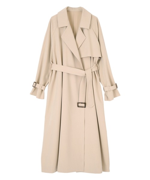 UR'S(ユアーズ)の「ドルマンスリーブトレンチコート(トレンチコート・レディース・ベージュ/ライトベージュ/ネイビー・S/L/M)」の4枚目の写真