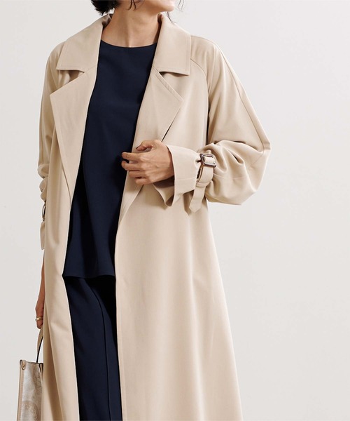 UR'S(ユアーズ)の「ドルマンスリーブトレンチコート(トレンチコート・レディース・ベージュ/ライトベージュ/ネイビー・S/L/M)」の7枚目の写真