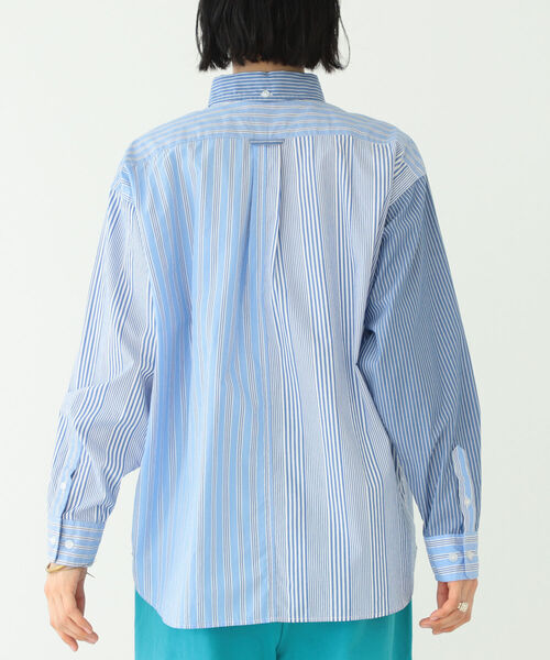 BEAMS BOY(ビームスボーイ)の「BEAMS BOY / コットンローン クレイジー ボタンダウン ロングスリーブシャツ(シャツ/ブラウス・レディース・ブルー/その他・ONE SIZE)」の7枚目の写真