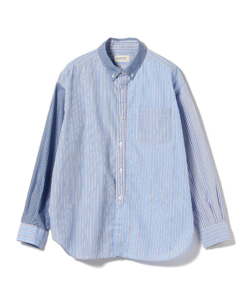 BEAMS BOY(ビームスボーイ)の「BEAMS BOY / コットンローン クレイジー ボタンダウン ロングスリーブシャツ(シャツ/ブラウス・レディース・ブルー/その他・ONE SIZE)」の8枚目の写真