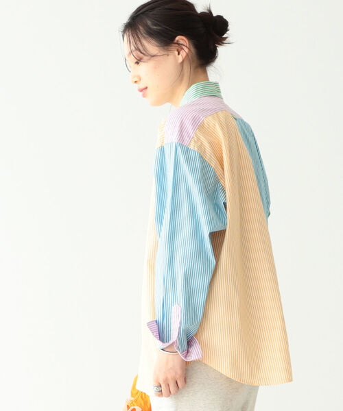 BEAMS BOY(ビームスボーイ)の「BEAMS BOY / コットンローン クレイジー ボタンダウン ロングスリーブシャツ(シャツ/ブラウス・レディース・ブルー/その他・ONE SIZE)」の11枚目の写真