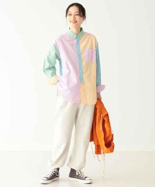BEAMS BOY(ビームスボーイ)の「BEAMS BOY / コットンローン クレイジー ボタンダウン ロングスリーブシャツ(シャツ/ブラウス・レディース・ブルー/その他・ONE SIZE)」の12枚目の写真