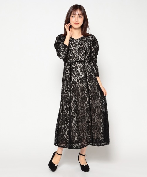 MISCH MASCH(ミッシュマッシュ)の「レースワンピース【2022SS】(ワンピース・レディース・ブラック/ベージュ/ラベンダー・MEDIUM)」の4枚目の写真