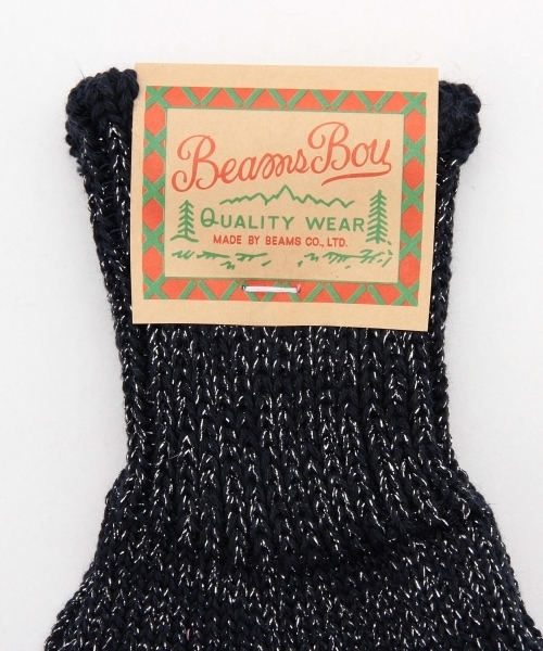 BEAMS BOY（ビームスボーイ）の「BEAMS BOY / ラメ リブ 3/4 ソックス（ソックス/靴下・レディース・ホワイト/ネイビー・ONE SIZE）」の15枚目の写真