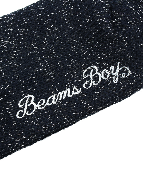 BEAMS BOY（ビームスボーイ）の「BEAMS BOY / ラメ リブ 3/4 ソックス（ソックス/靴下・レディース・ホワイト/ネイビー・ONE SIZE）」の6枚目の写真
