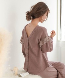 le reve vaniller（ル レーヴ ヴァニレ）の「ワンマイルウェア カーディガン フリルレース 3wayニット le reve vaniller（ルームウェア/パジャマ）」