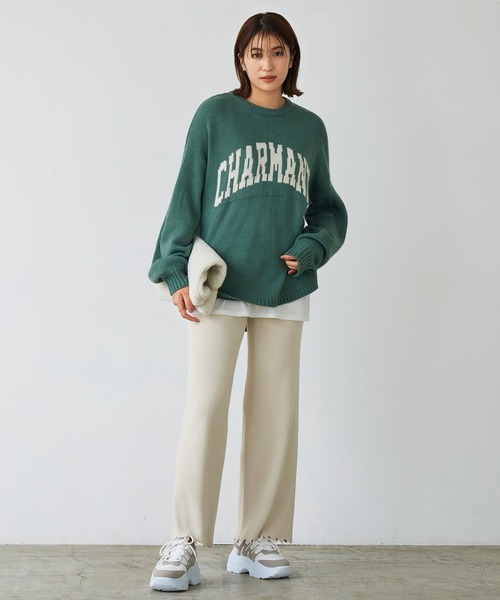 KOBE LETTUCE(コウベレタス)の「ダメージニットパンツ(その他パンツ・レディース・ブラック/ライトイエロー/ホワイト系・FREE)」の4枚目の写真