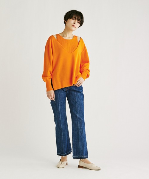 INED CLARO（イネドクラロ）の「ストレートデニムパンツ（デニムパンツ・レディース・ネイビー/ブルー・9号/7号）」の12枚目の写真