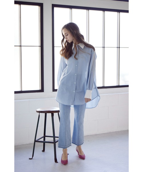 INED CLARO（イネドクラロ）の「ストレートデニムパンツ（デニムパンツ・レディース・ネイビー/ブルー・9号/7号）」の7枚目の写真