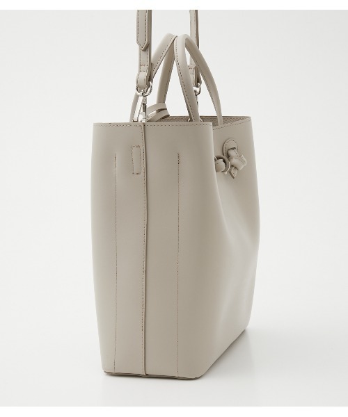 AZUL by moussy（アズールバイマウジー）の「KNOT HANDLE SQUARE TOTE BAG/ノットハンドルスクエアトートバッグ（ショルダーバッグ・レディース・ライトブルー/ブラック/ライトベージュ・FREE）」の11枚目の写真