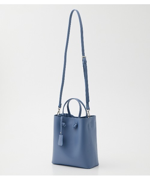 AZUL by moussy（アズールバイマウジー）の「KNOT HANDLE SQUARE TOTE BAG/ノットハンドルスクエアトートバッグ（ショルダーバッグ・レディース・ライトブルー/ブラック/ライトベージュ・FREE）」の22枚目の写真