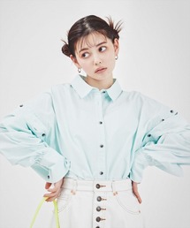 ボタン付きドロップシャツ