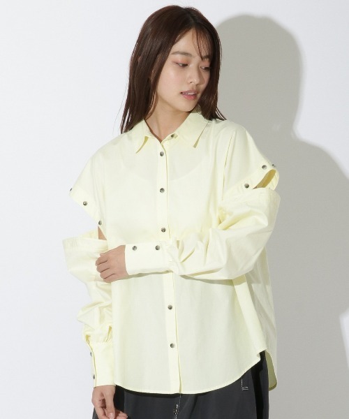 REDYAZEL（レディアゼル）の「ボタン付きドロップシャツ（シャツ/ブラウス・レディース・オフホワイト/サックスブルー/イエロー・FREE）」の15枚目の写真