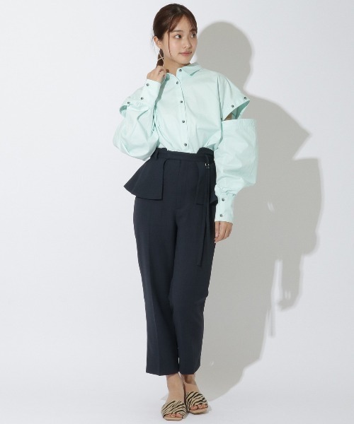 REDYAZEL（レディアゼル）の「ボタン付きドロップシャツ（シャツ/ブラウス・レディース・オフホワイト/サックスブルー/イエロー・FREE）」の12枚目の写真