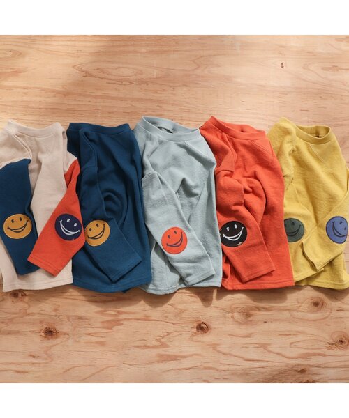 BREEZE（ブリーズ）の「/FOスマイルパッチTシャツ（Tシャツ/カットソー・キッズ・イエロー/オレンジ/ブルー/サックスブルー/レインボー・120/130/140/150/100/90/110）」の6枚目の写真