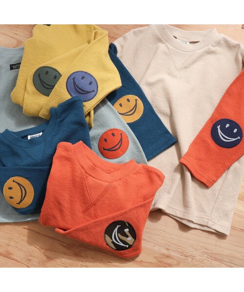 BREEZE（ブリーズ）の「/FOスマイルパッチTシャツ（Tシャツ/カットソー・キッズ・イエロー/オレンジ/ブルー/サックスブルー/レインボー・120/130/140/150/100/90/110）」の7枚目の写真