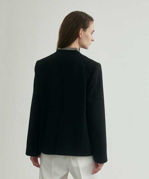 UNITED TOKYO（ユナイテッドトウキョウ）の「アシメマークノーカラージャケット（セットアップ・レディース・ブラック/ライム/その他2・1/2）」の14枚目の写真