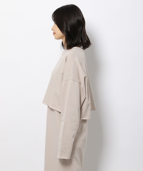 LAKOLE（ラコレ）の「[2点SET]ミニテリーレイヤードワンピース / 264594（ワンピース・レディース・ブラック/ベージュ/グレー・SMALL/MEDIUM）」の11枚目の写真