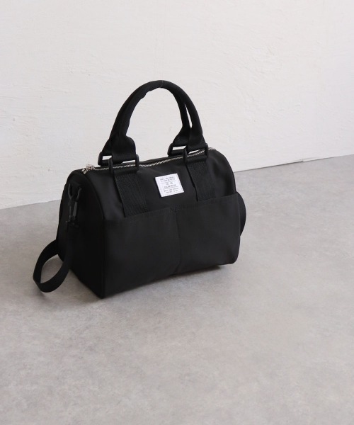 COLDE （コルデ）の「ナイロンミニボストン（ボストンバッグ・レディース・ブラック/グレイッシュベージュ・FREE）」の2枚目の写真