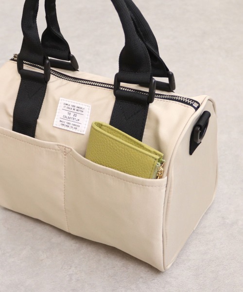 COLDE （コルデ）の「ナイロンミニボストン（ボストンバッグ・レディース・ブラック/グレイッシュベージュ・FREE）」の8枚目の写真