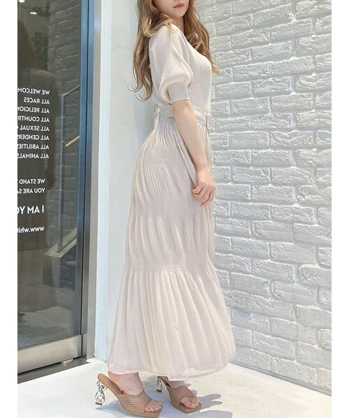 RESEXXY(リゼクシー)の「マジョリカプリーツ2WAYワンピース(ワンピース・レディース・アイボリー/ブラック/ピンク/ミント・FREE)」の4枚目の写真