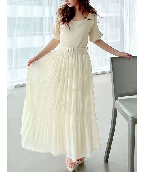 RESEXXY(リゼクシー)の「マジョリカプリーツ2WAYワンピース(ワンピース・レディース・アイボリー/ブラック/ピンク/ミント・FREE)」の2枚目の写真