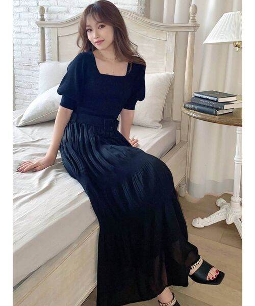 RESEXXY(リゼクシー)の「マジョリカプリーツ2WAYワンピース(ワンピース・レディース・アイボリー/ブラック/ピンク/ミント・FREE)」の3枚目の写真