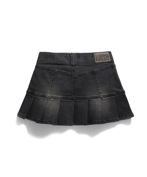 『KIRSH X HONDA HITOMI』プリーツ デニム ミニスカート KIRSH（キルシー）の「KIRSH X HONDA HITOMI PLEATS DENIM MINI