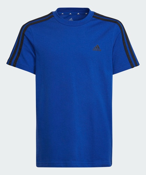 adidas(アディダス)の「アディダス エッセンシャルズ 3ストライプス 半袖Tシャツ / adidas Essentials 3-Stripes Tee / アディダス(Tシャツ/カットソー・キッズ・ロイヤルブルー/ホワイト×ブラック/ブラック×ホワイト/ダークネイビー/イエロー/ネイビー/ブルー/ブルー系その他・100/110/120/130/140/150/160)」の5枚目の写真