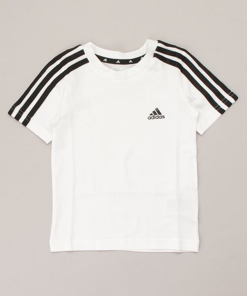adidas(アディダス)の「アディダス エッセンシャルズ 3ストライプス 半袖Tシャツ / adidas Essentials 3-Stripes Tee / アディダス(Tシャツ/カットソー・キッズ・ロイヤルブルー/ホワイト×ブラック/ブラック×ホワイト/ダークネイビー/イエロー/ネイビー/ブルー/ブルー系その他・100/110/120/130/140/150/160)」の19枚目の写真