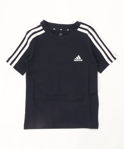 adidas(アディダス)の「アディダス エッセンシャルズ 3ストライプス 半袖Tシャツ / adidas Essentials 3-Stripes Tee / アディダス(Tシャツ/カットソー・キッズ・ロイヤルブルー/ホワイト×ブラック/ブラック×ホワイト/ダークネイビー/イエロー/ネイビー/ブルー/ブルー系その他・100/110/120/130/140/150/160)」の22枚目の写真