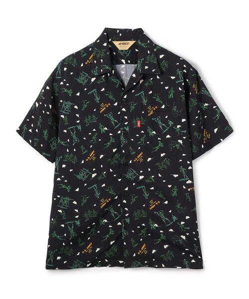 AVIREX（アヴィレックス）の「アロハシャツ A.C. ソルジャー/ALOHA SHIRT A.C. SOLDIER / アヴィレックス / AVIREX（シャツ/ブラウス・メンズ・ホワイト/ブラック・MEDIUM/LARGE/X-LARGE/XX-LARGE）」の21枚目の写真