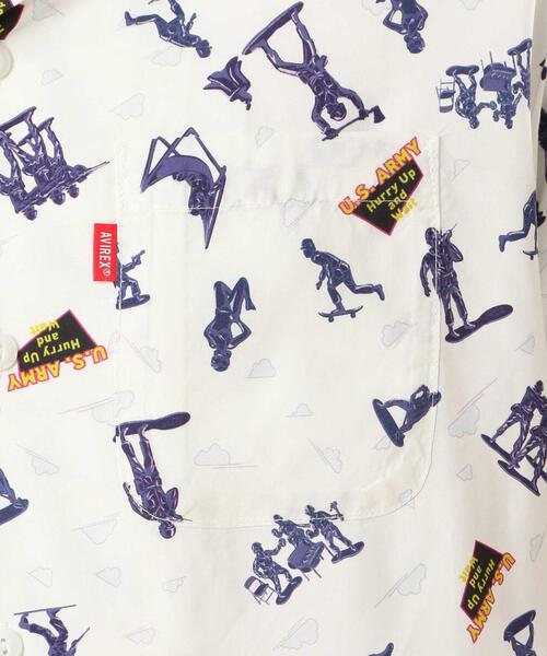 AVIREX（アヴィレックス）の「アロハシャツ A.C. ソルジャー/ALOHA SHIRT A.C. SOLDIER / アヴィレックス / AVIREX（シャツ/ブラウス・メンズ・ホワイト/ブラック・MEDIUM/LARGE/X-LARGE/XX-LARGE）」の16枚目の写真