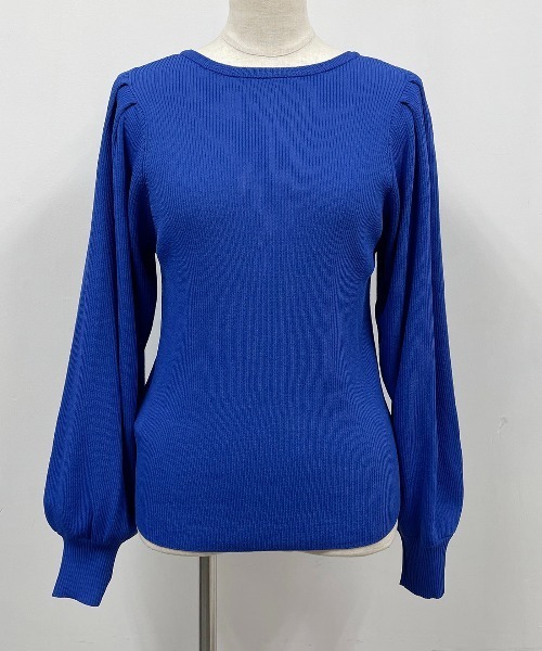 PICCIN（ピッチン）の「ボリュームスリーブ2WAYニット（ニット/セーター・レディース・ブラック/オフホワイト/ブルー/ライトグリーン・M）」の22枚目の写真