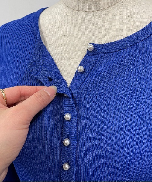 PICCIN（ピッチン）の「ボリュームスリーブ2WAYニット（ニット/セーター・レディース・ブラック/オフホワイト/ブルー/ライトグリーン・M）」の10枚目の写真