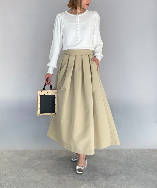 PICCIN（ピッチン）の「ボリュームスリーブ2WAYニット（ニット/セーター・レディース・ブラック/オフホワイト/ブルー/ライトグリーン・M）」の20枚目の写真