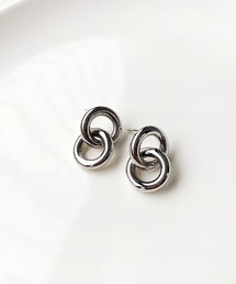 2連 サークルチェーン ピアス