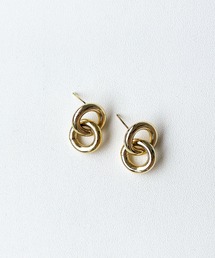 2連 サークルチェーン ピアス