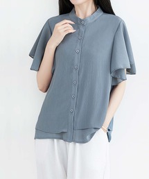 ラッフルスリーブブラウス