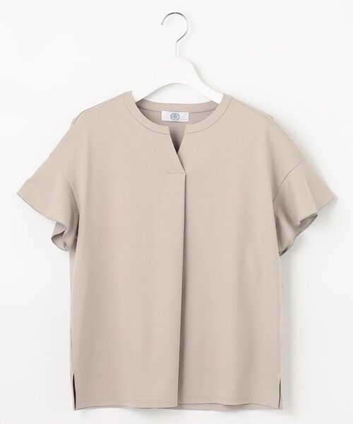 J.PRESS(ジェイプレス)の「【UVケア・接触冷感】コンパクトコットンスムース キーネック カットソー(Tシャツ/カットソー・レディース・ピンク系/ベージュ系/ネイビー系/グレー系/ホワイト系/ブルー系・MEDIUM/LARGE)」の18枚目の写真